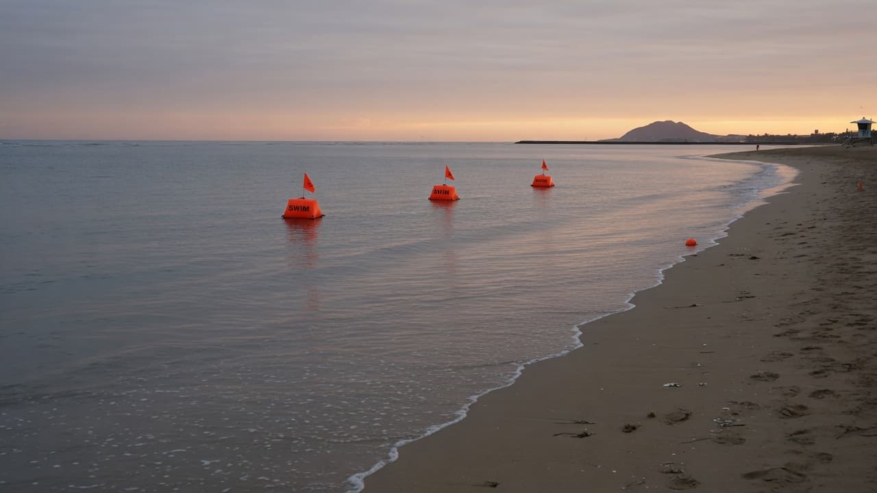 Dawn swim start, Honolulu